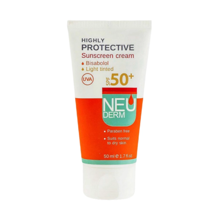 تصویر  کرم محافظ آفتاب SPF50+ رنگی روشن 50ML - نئودرم