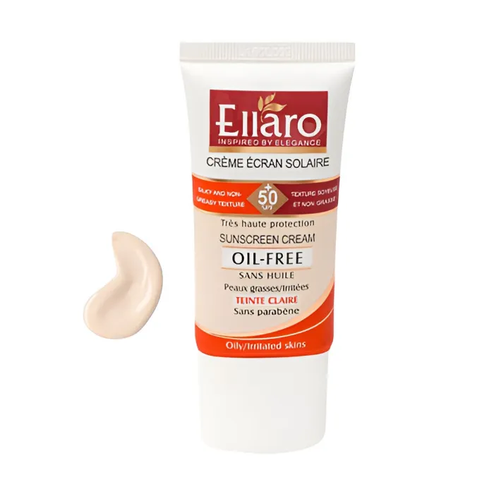 تصویر  کرم ضد آفتاب رنگی SPF50 فاقد چربی بژ روشن الارو | ELLARO