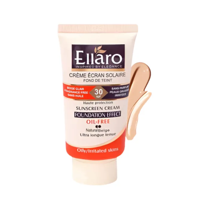 تصویر  کرم ضد آفتاب رنگی SPF30 فاقد چربی بژ روشن  الارو | ELLARO