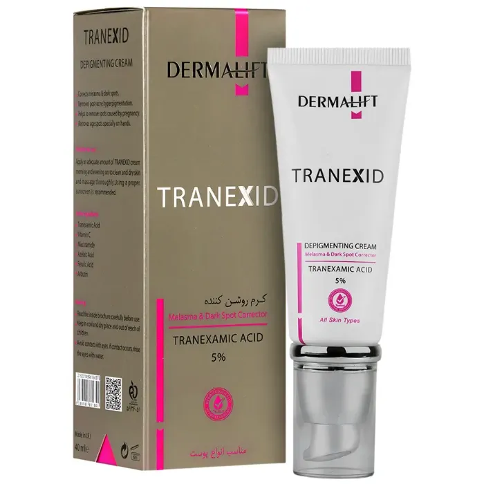 تصویر  کرم روشن کننده حاوی ترانگرامیک اسید 5درصد ترنکسيد 40ML برند درمالیفت | DERMALIFT