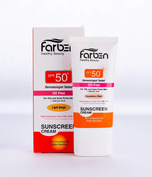 تصویر  ضدآفتابspf50+ oilfree فاربن | FARBE  حجم 50 میل