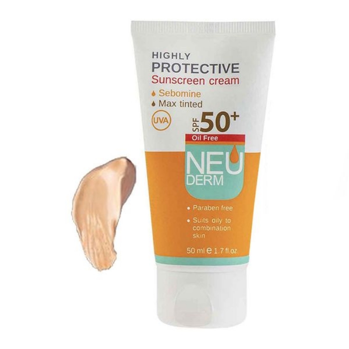 تصویر  کرم محافظ آفتاب SPF50+ رنگی تيره 50ML - نئودرم