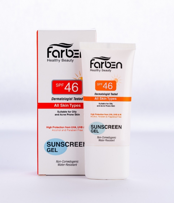 تصویر  ژل ضدآفتاب spf46 فاربن | FARBE  حجم 50 میل