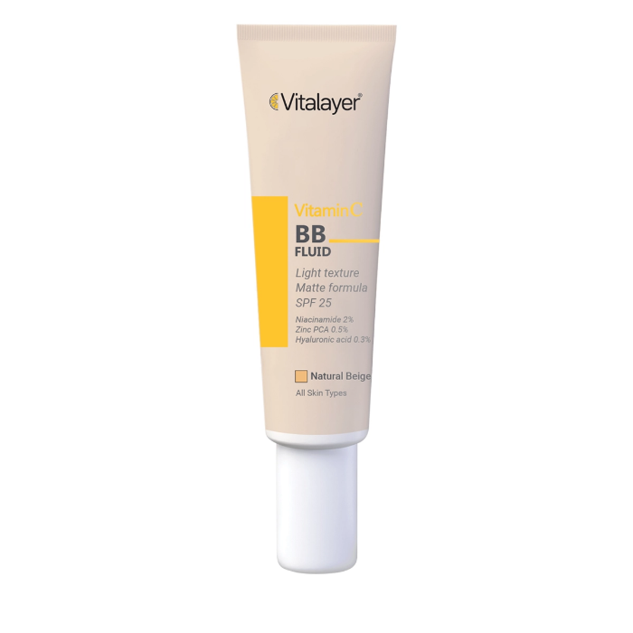 تصویر  فلوئید BB ویتامین سی نچرال بژ ویتالیر | VITALAYER حجم 30ml