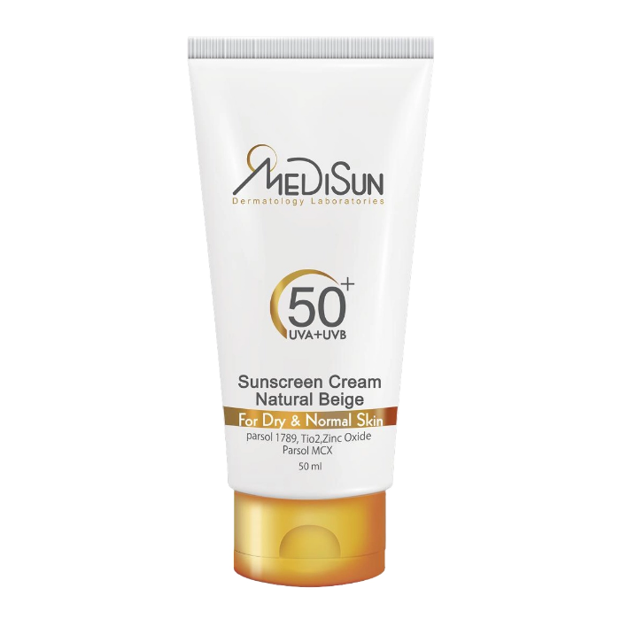 تصویر  کرم ضد آفتاب رنگی  SPF50 (بژ طبیعی)مدیسان | MEDISUN حجم 50 میل