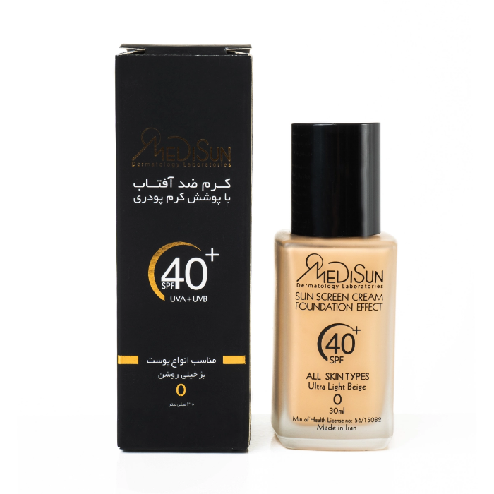 تصویر  کرم ضد آفتاب کرم پودری SPF40 مدیسان | MEDISUN  حجم 30 میل