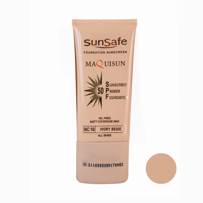 تصویر  ضد آفتاب کرم پودری و پرایمری مکیسان SPF 50 برند سان سیف | SUN SAFE