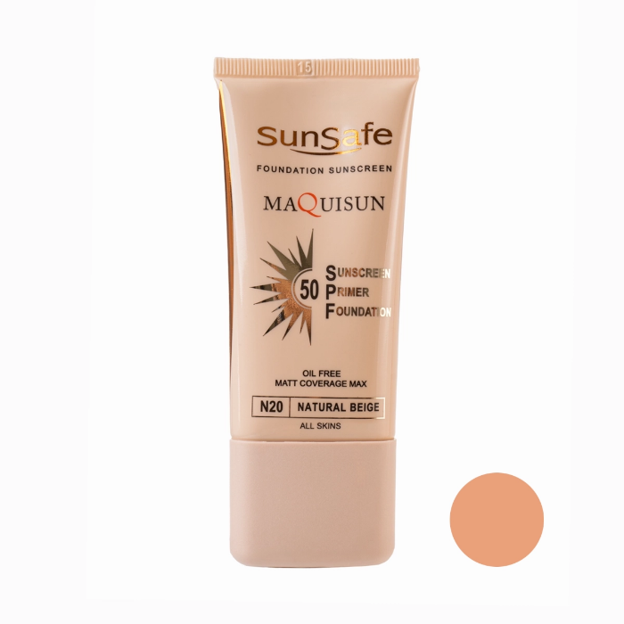 تصویر  ضد آفتاب کرم پودری و پرایمری مکیسان SPF 50 برند سان سیف | SUN SAFE