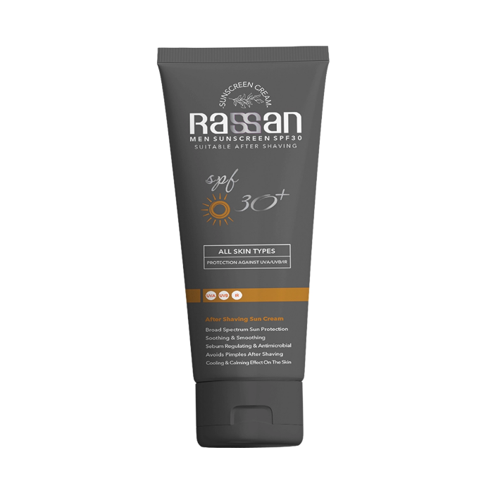 تصویر  کرم ضدآفتاب آقایان 30 spf  برند راسن | RASSAN