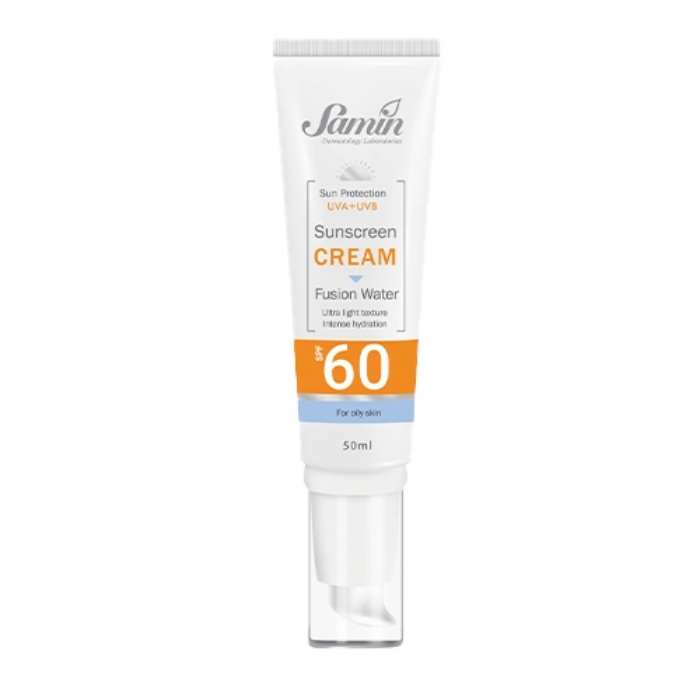 تصویر  ضدآفتاب فیوژن واتر SPF60 مناسب پوست چرب ثمین | SAMIN حجم 50 میل