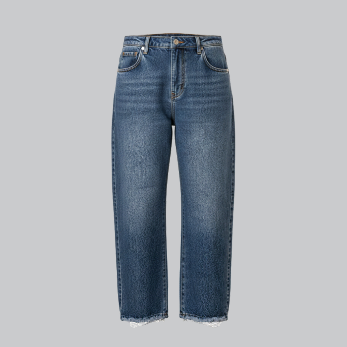 تصویر  شلوار جین  رویال جین | ROYAL JEANمدل واید لگ دمپا زاپ کمر ساده