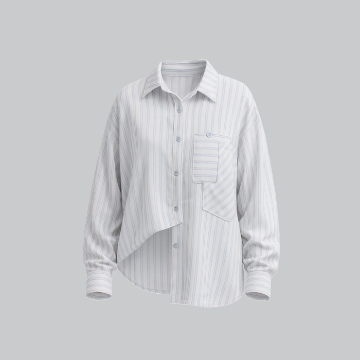 تصویر  شومیز راه راه زنانه