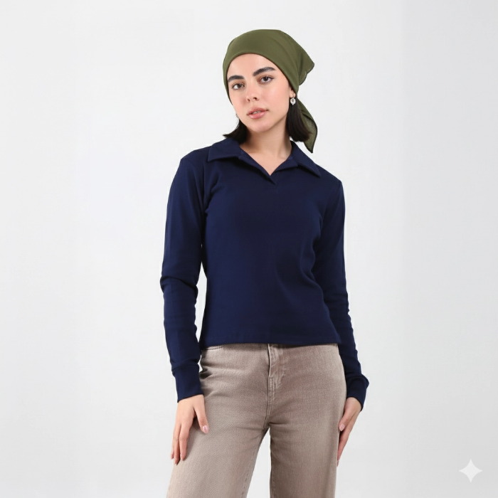 جزئیات یقه مردانه بلوز زنانه بهبود