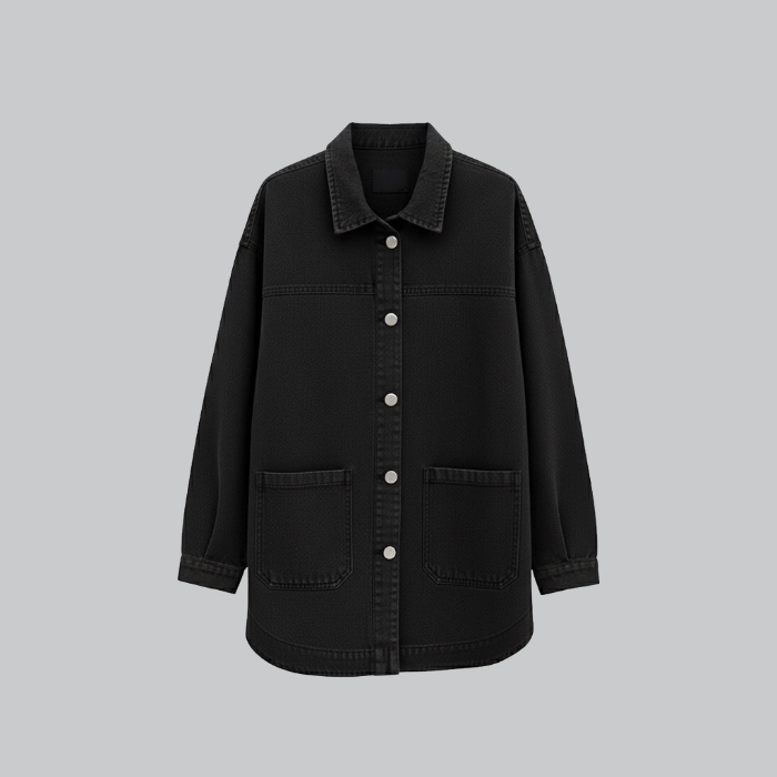 تصویر  کت کتان زنانه جیب پایین