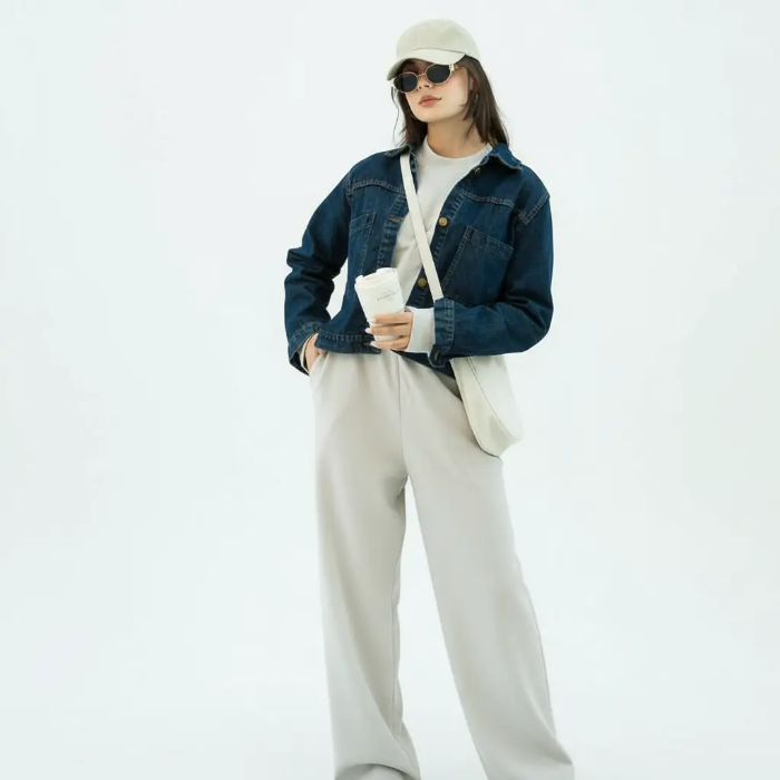 تصویر  کت جین زنانه نیم‌تنه اسکای جین | Sky Jean