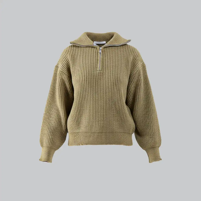 تصویر  بافت نیم زیپ یقه ایستاده زنانه بهبود | Behboud