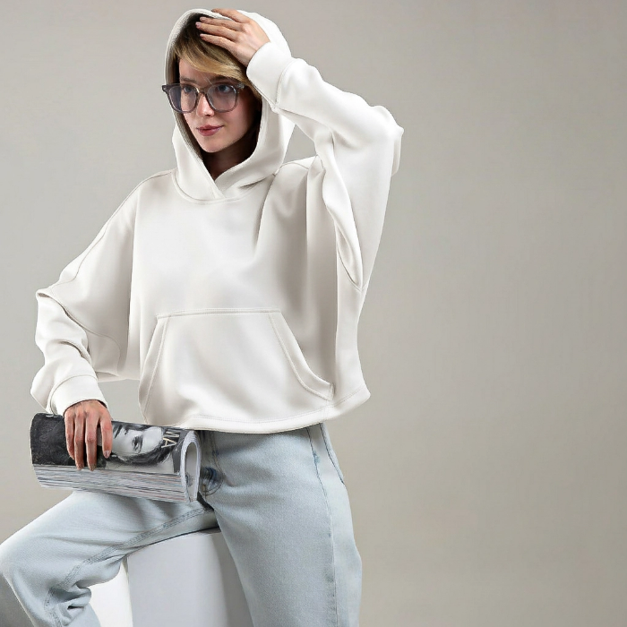 تصویر  هودی زنانه کراپ (نیم‌تنه) بهبود | Behboud