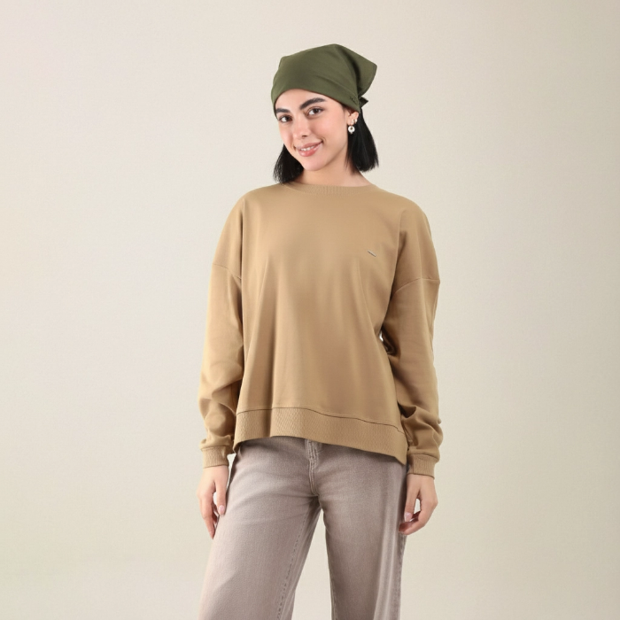 بلوز زنانه بهبود از جنس فانریپ (Fanrip) کشسان، با تن‌خور راحت و آزاد، در رنگ