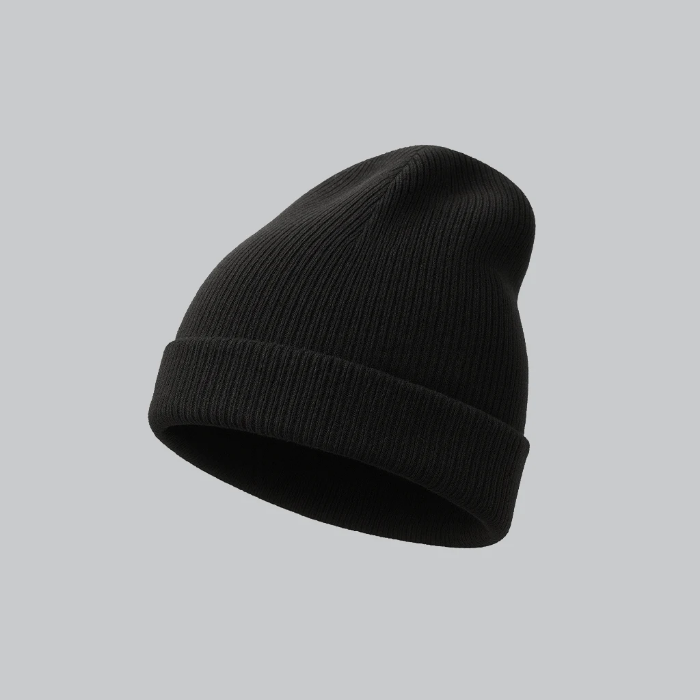 کلاه بافتنی ساده یونی‌سکس (زنانه و مردانه) از جنس نخ بافتنی ضخیم در رنگ