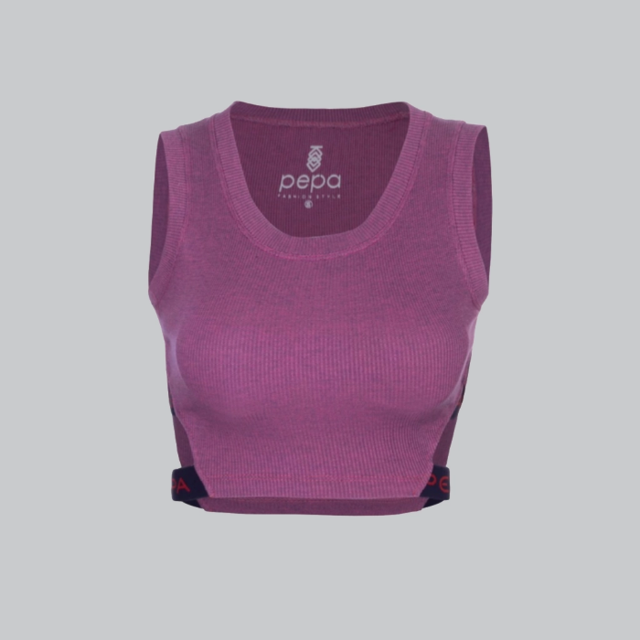 تصویر  کراپ تاپ بنفش پپا  | peppa🤩