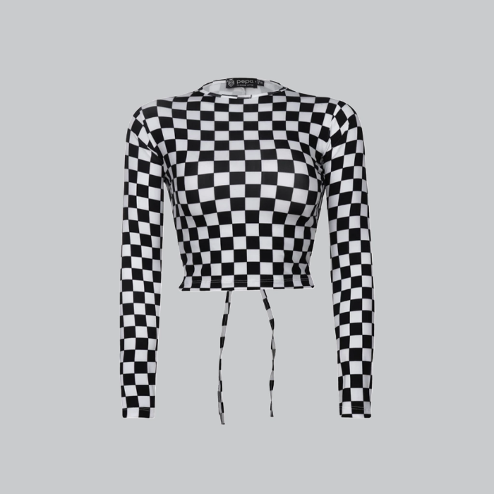 تصویر  نیم تنه زنانه پپا  مدل شطرنجی  | peppa 