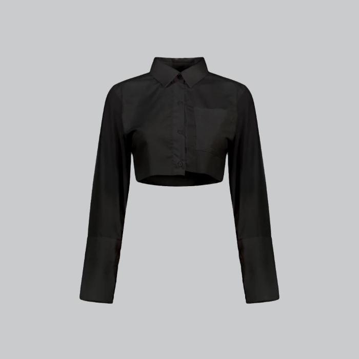 تصویر  نیم تنه زنانه پپا مدل Glamour رنگ مشکی | peppa 