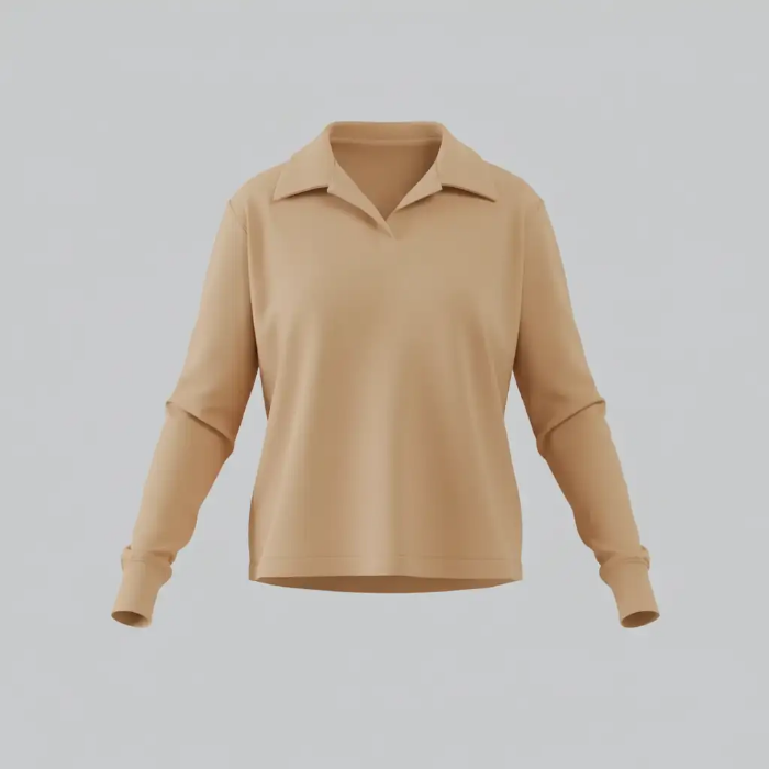 تصویر  بلوز زنانه یقه مردانه بهبود (جنس فانریپ) | Behboud