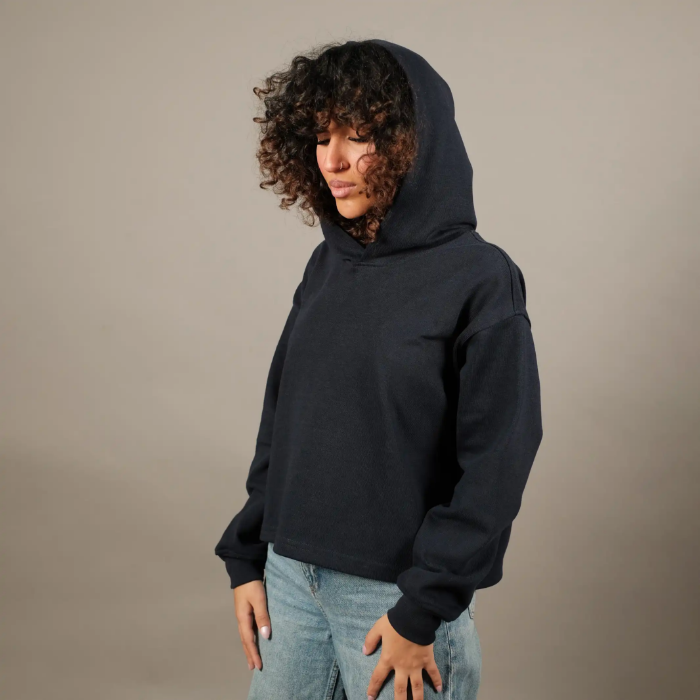 تصویر  هودی کراپ زنانه وصله | vasleh