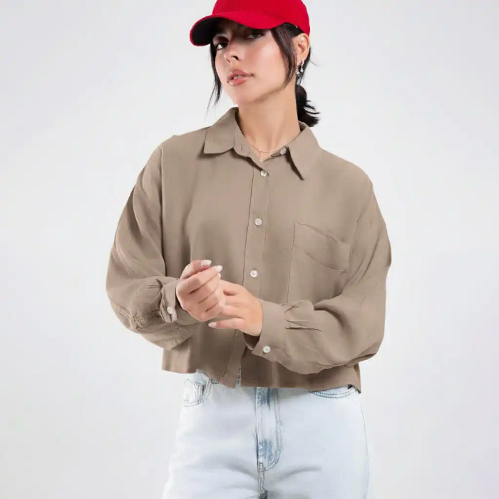 تصویر  شومیز کراپ زنانه برند بهبود | Behboud