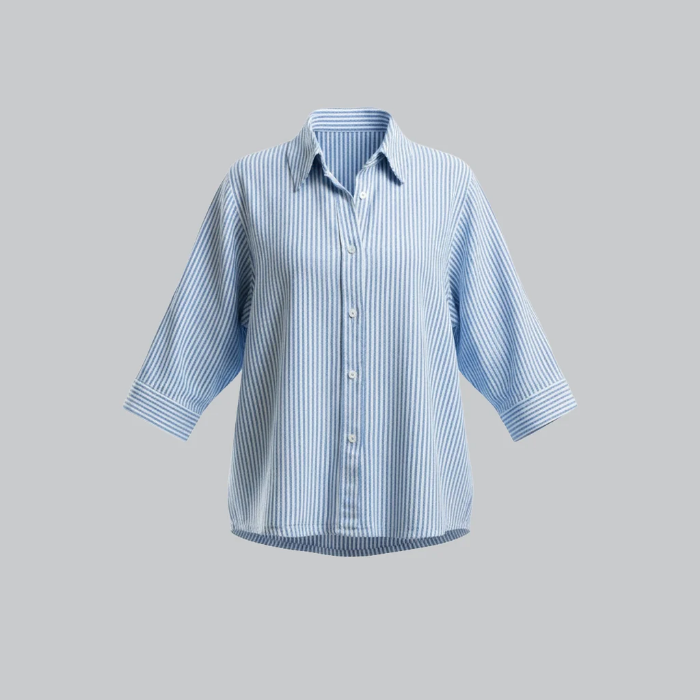 تصویر  شومیز راه راه زنانه برند بهبود | Behboud