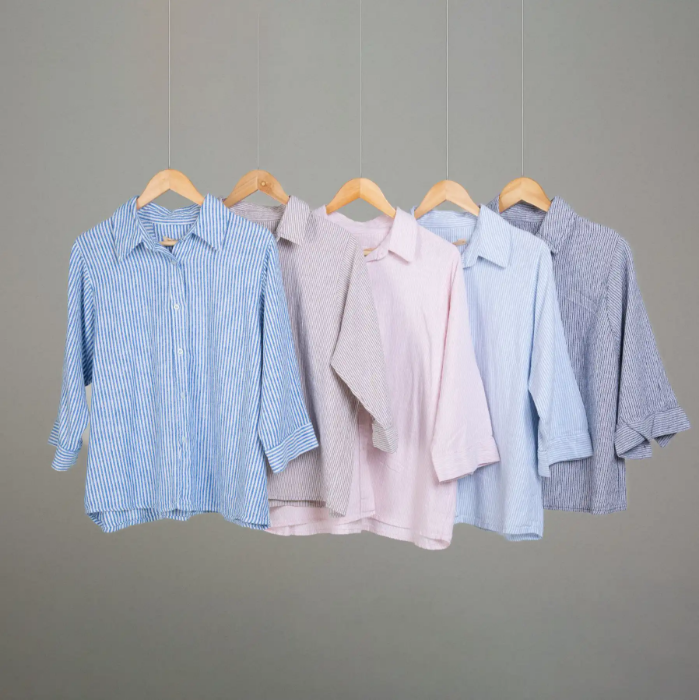 تصویر  شومیز راه راه زنانه برند بهبود | Behboud