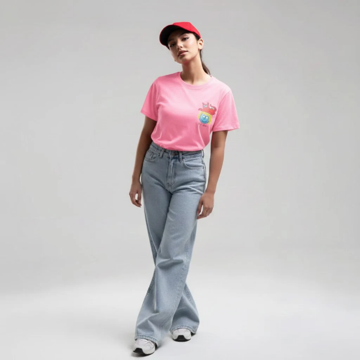 تیشرت زنانه پنبه‌ای طرح Cat Hat برند بهبود (Behboud) در رنگ‌های متنوع.