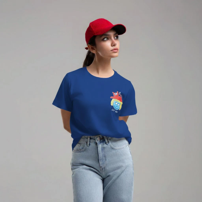 تیشرت زنانه پنبه‌ای طرح Cat Hat برند بهبود (Behboud) در رنگ‌های متنوع.