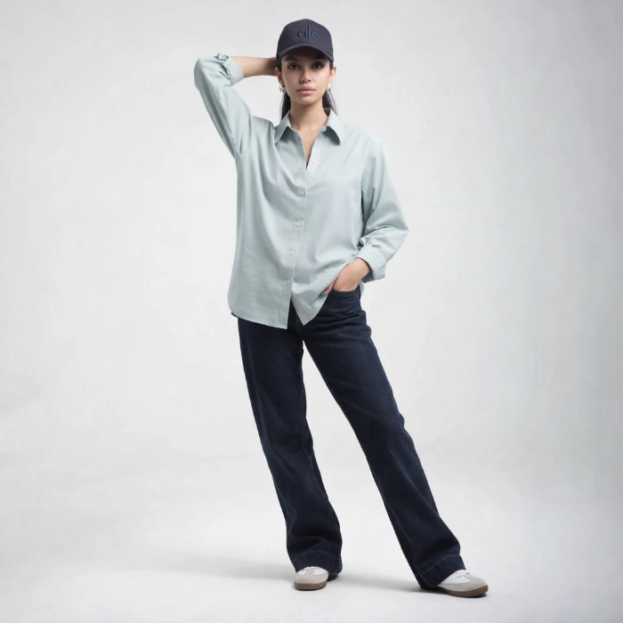 شومیز جدید پوپلین یقه مردانه برند بهبود (Behboud) در رنگ‌های مشکی، کرم و سبز.