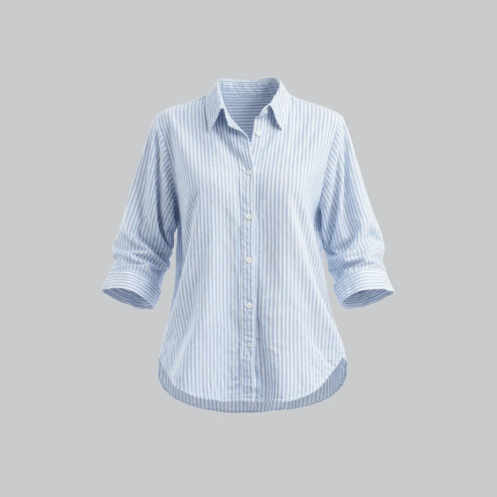 تصویر  شومیز راه راه زنانه برند بهبود | Behboud