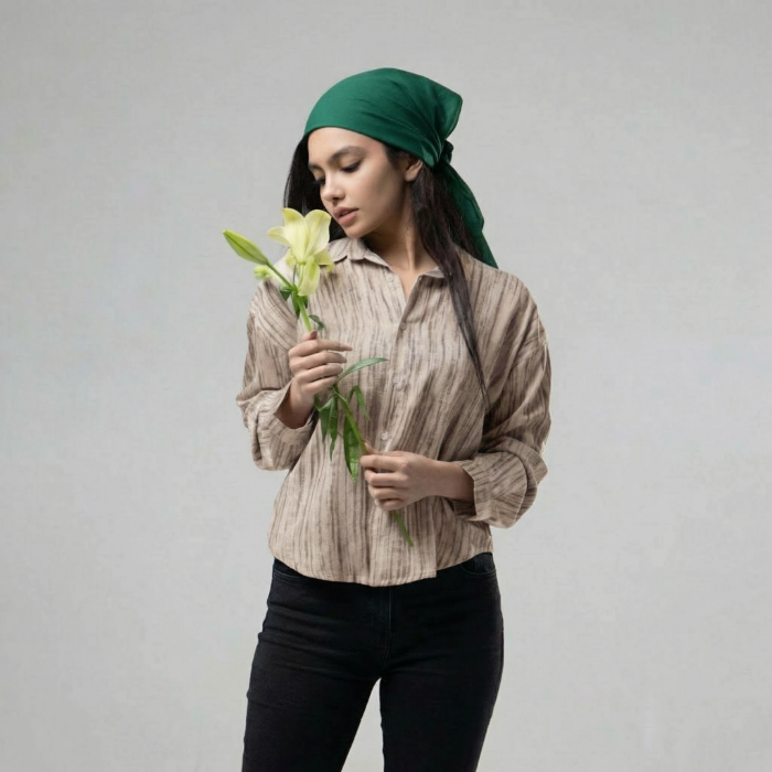 تصویر  شومیز زنانه طرح دار برند بهبود | Behboud