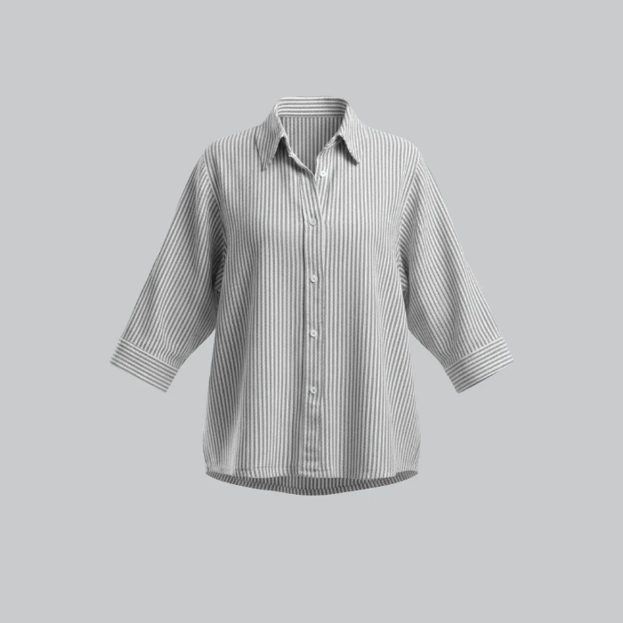 تصویر  شومیز راه راه زنانه برند بهبود | Behboud